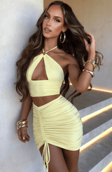 Fioreclo Xavia Mini Skirt in Lemon