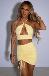 Fioreclo Xavia Mini Skirt in Lemon