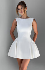 Fioreclo Yalena Mini Dress in Ivory