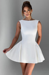 Fioreclo Yalena Mini Dress in Ivory