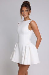 Fioreclo Yalena Mini Dress in Ivory