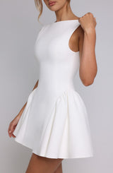 Fioreclo Yalena Mini Dress in Ivory