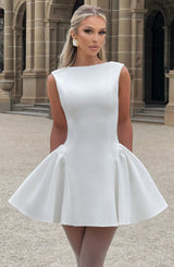 Fioreclo Yalena Mini Dress in Ivory