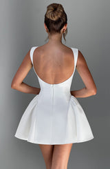 Fioreclo Yalena Mini Dress in Ivory
