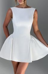 Fioreclo Yalena Mini Dress in Ivory