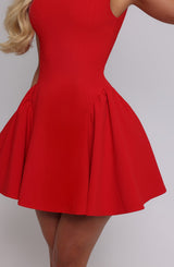 Fioreclo Yalena Mini Dress in Red