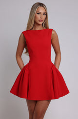 Fioreclo Yalena Mini Dress in Red