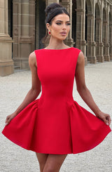 Fioreclo Yalena Mini Dress in Red