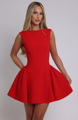 Fioreclo Yalena Mini Dress in Red