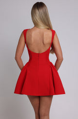 Fioreclo Yalena Mini Dress in Red