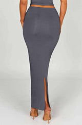 Fioreclo Yazlin Maxi Skirt in Charcoal