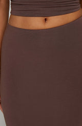 Fioreclo Yazlin Maxi Skirt in Chocolate