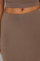Fioreclo Yazlin Maxi Skirt in Mocha