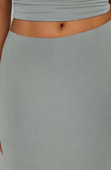 Fioreclo Yazlin Maxi Skirt in Steel