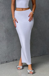 Fioreclo Yazlin Maxi Skirt in White