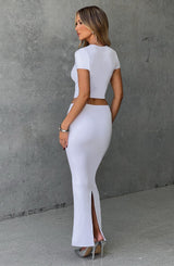 Fioreclo Yazlin Maxi Skirt in White