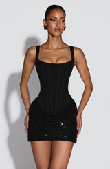 Fioreclo Yenna Mini Dress in Black