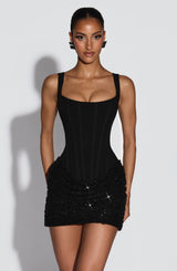 Fioreclo Yenna Mini Dress in Black