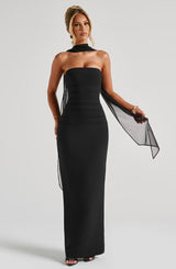 Fioreclo Yuliana Maxi Dress in Black