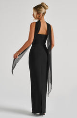 Fioreclo Yuliana Maxi Dress in Black