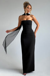 Fioreclo Yuliana Maxi Dress in Black