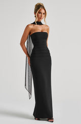 Fioreclo Yuliana Maxi Dress in Black