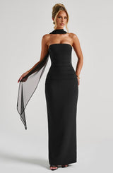 Fioreclo Yuliana Maxi Dress in Black