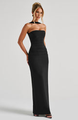 Fioreclo Yuliana Maxi Dress in Black