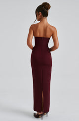 Fioreclo Yuliana Maxi Dress in Cherry Lacquer