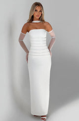 Fioreclo Yuliana Maxi Dress in Ivory
