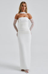 Fioreclo Yuliana Maxi Dress in Ivory
