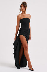 Fioreclo Zafina Maxi Dress in Black