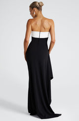 Fioreclo Zafina Maxi Dress in Black/White