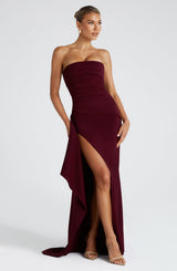 Fioreclo Zafina Maxi Dress in Cherry Lacquer