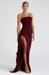 Fioreclo Zafina Maxi Dress in Cherry Lacquer