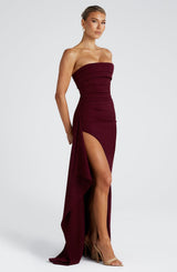 Fioreclo Zafina Maxi Dress in Cherry Lacquer
