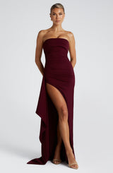 Fioreclo Zafina Maxi Dress in Cherry Lacquer