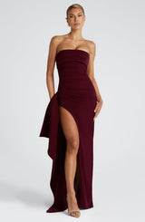 Fioreclo Zafina Maxi Dress in Cherry Lacquer