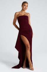 Fioreclo Zafina Maxi Dress in Cherry Lacquer