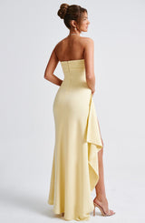 Fioreclo Zafina Maxi Dress in Lemon