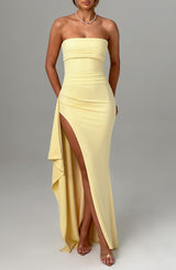 Fioreclo Zafina Maxi Dress in Lemon