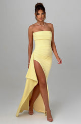 Fioreclo Zafina Maxi Dress in Lemon