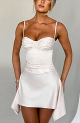 Fioreclo Zahlia Mini Dress in Ivory