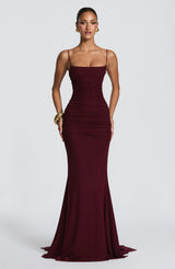 Fioreclo Zarina Gown in Cherry Lacquer