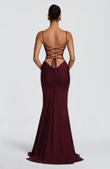Fioreclo Zarina Gown in Cherry Lacquer