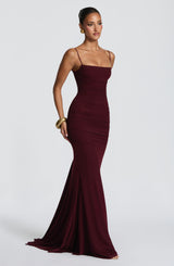 Fioreclo Zarina Gown in Cherry Lacquer