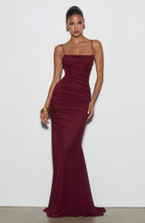 Fioreclo Zarina Gown in Cherry Lacquer