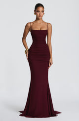 Fioreclo Zarina Gown in Cherry Lacquer