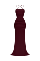 Fioreclo Zarina Gown in Cherry Lacquer