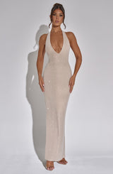 Fioreclo Zayda Maxi Dress in Nude